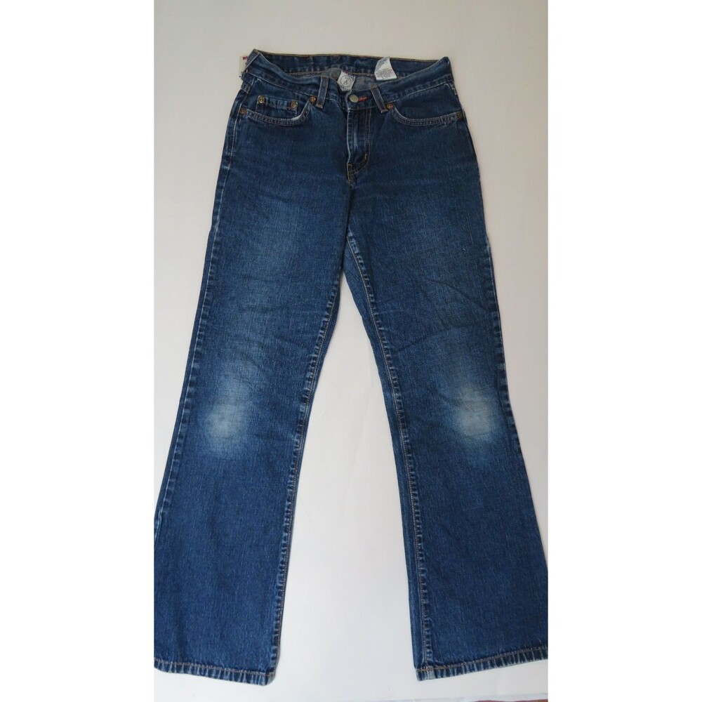 Vintage Jeans Lucky Brand Dungarees 90s Dark Blue Zip Fly Made USA Size 4/27